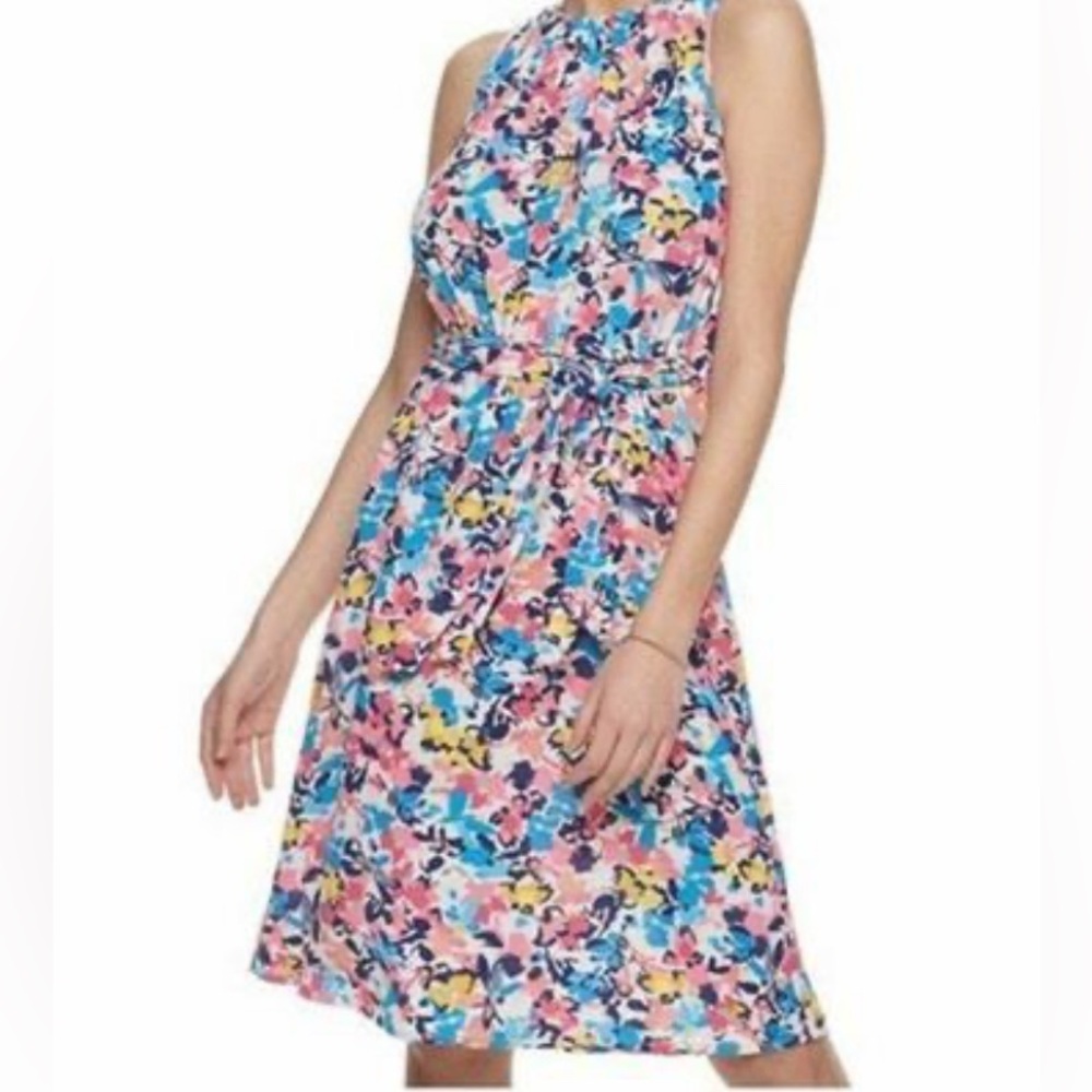 Juicy Couture Women's Size Large Sleeveless Colorful Floral Dress